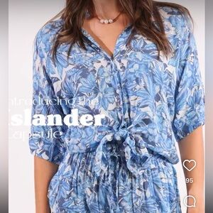 Sea Lustre Blue Floral Top